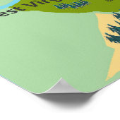 米国北東部州の地図 ポスター (角)