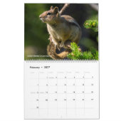 米国北西部の野生生物 カレンダー (2月 2027)