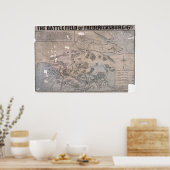 米国南北戦争地図 ポスター (キッチン)