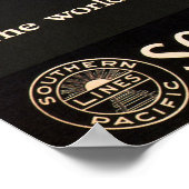 米国南太平洋戦争鉄道ポスター ポスター (角)