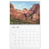 米国南西部:アリゾナとユタ2026カレンダー カレンダー (3月 2026)