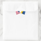 米国及びKhalistanの旗 ラウンドシール (バッグ)