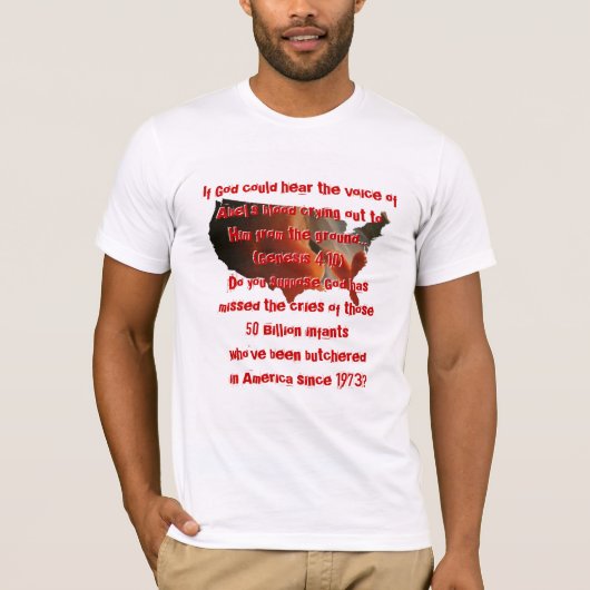 米国反中絶のTシャツ Tシャツ (正面)