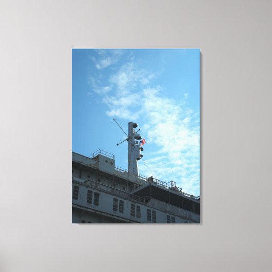 米国合衆国の州の上に表示される米国旗統一された キャンバスプリント (正面)