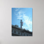 米国合衆国の州の上に表示される米国旗統一された キャンバスプリント (正面)