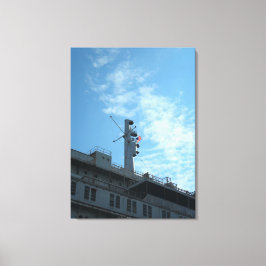 米国合衆国の州の上に表示される米国旗統一された キャンバスプリント