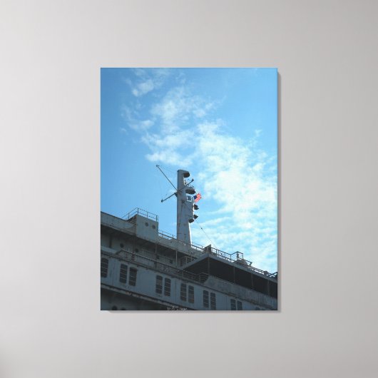 米国合衆国の州の上に表示される米国旗統一された キャンバスプリント (正面)