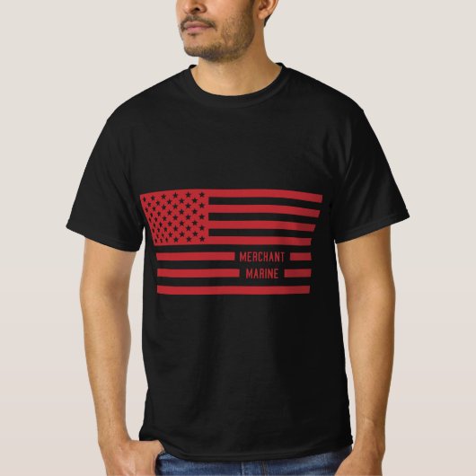 米国商船アメリカ国旗 Tシャツ (正面)