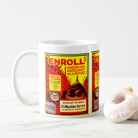 米国商船本日登録  コーヒーマグカップ (ドーナツ)