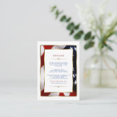 米国国エレガント国国旗の金ゴールド結婚の詳細 エンクロージャーカード (スタンド正面)