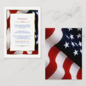 米国国エレガント国国旗の金ゴールド結婚の詳細 エンクロージャーカード (正面/裏面)
