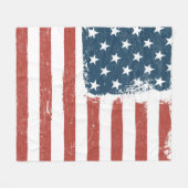 米国国グランジ旗の背景ラスター版。H フリースブランケット (正面(横))