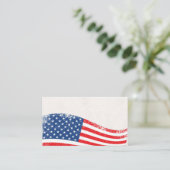 米国国動揺して旗の赤白と青 名刺 (スタンド正面)