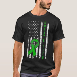 米国国動揺して旗臓器提供者に生命を寄付 Tシャツ