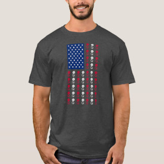 米国国旗おもしろい・ソサフォン棋士7月4日 Tシャツ