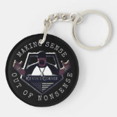 米国国旗が表示されたケビンのコーナーロゴ キーホルダー (裏面)