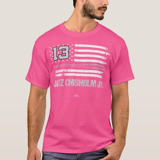 米国国旗こうもりジャズチホルムJr.ニューヨーク野球M Tシャツ (正面)