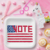 米国国旗で投票 ペーパープレート (パーティー)