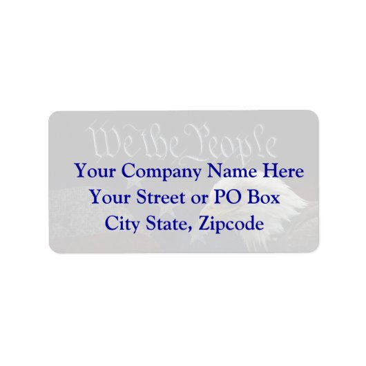 米国国旗とイーグル ラベル (正面)