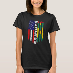 米国国旗とグレナダ最高の国旗パフォーエバーファミル Tシャツ