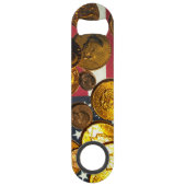 米国国旗とコインのステンレス鋼ボトルオープナー スピード栓抜き (裏面)