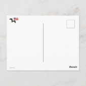 米国国旗とハゲのワシ ポストカード (裏面)