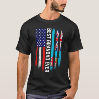 米国国旗とフィジー国旗の最高のグラダ・エバーファミリー Tシャツ