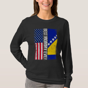 米国国旗とボスニア・ヘルツェゴビナ最高の国旗 Tシャツ
