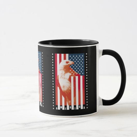 米国国旗とワシ マグカップ (右)