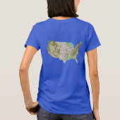 米国国旗と地図dk Tシャツ (裏面)
