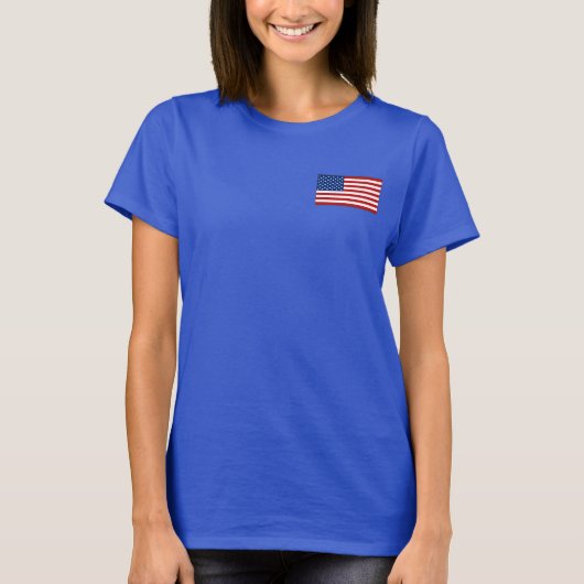 米国国旗と地図dk Tシャツ (正面)