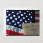 米国国旗と憲法 ポストカード (正面/裏面)