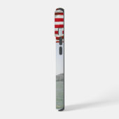 米国国旗と海岸線 iPhone 15ケース (左側面)