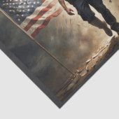 米国国旗と警察署保護官 薄葉紙 (詳細)