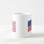 米国国旗と険しい十字架 コーヒーマグカップ (中央)