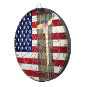 米国国旗と黄色のリボン ダーツボード (正面右)