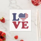 米国国旗のはがき スタンダードカクテルナプキン (インサイチュ)