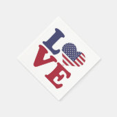 米国国旗のはがき スタンダードカクテルナプキン (角)