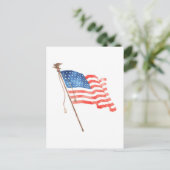 米国国旗のはがき ポストカード (スタンド正面)