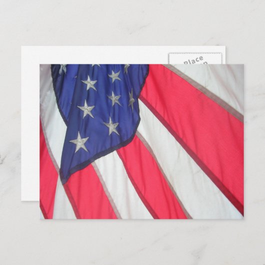 米国国旗のはがき ポストカード (正面/裏面)