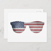 米国国旗のはがき ポストカード (正面/裏面)