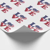 米国国旗のはがき ラッピングペーパー (角)