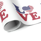 米国国旗のはがき ラッピングペーパー (ロールコーナー)