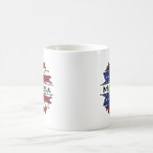 米国国旗のひまわり(名前) コーヒーマグカップ (中央)