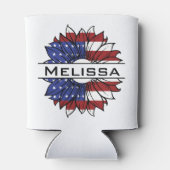米国国旗のひまわり(名前) 缶クーラー (裏面)