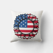 米国国旗のひまわり–32222 クッション (裏面)