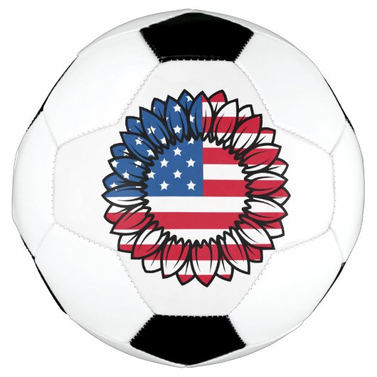 米国国旗のひまわり–32222 サッカーボール (正面)