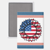 米国国旗のひまわり–32222 マグネット (正面/裏面)