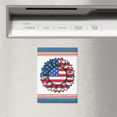 米国国旗のひまわり–32222 マグネット (インサイチュ (食洗機))