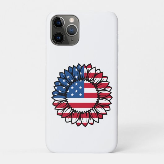 米国国旗のひまわり–32222 Case-Mate iPhoneケース (裏)